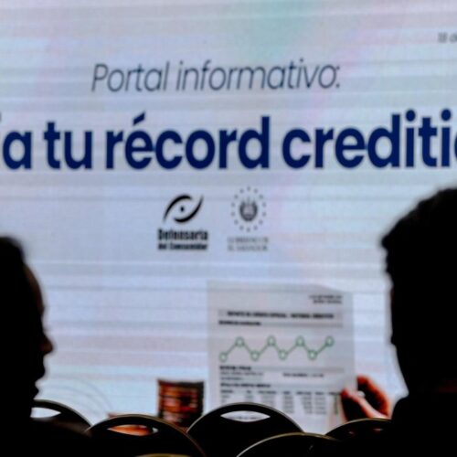 Persona revisando su información financiera y su récord crediticio a través de una computadora portátil. Foto: @SecPrensaSV.