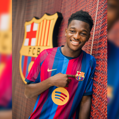 El FC Barcelona incorpora al joven extremo belga Jesse Bisiwu, procedente del Club Brujas, por 8.5 millones de euros. El jugador de 18 años firma hasta 2031 y promete desequilibrio en el ataque culé. Foto: FC Barcelona.