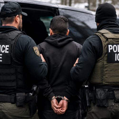 Un juez federal rechazó extraditar al agente de ICE Christian Castro, acusado de disparar a un migrante venezolano en Minnesota. Tras 90 días detenido, quedó en libertad en Texas. Foto: Ilustración.