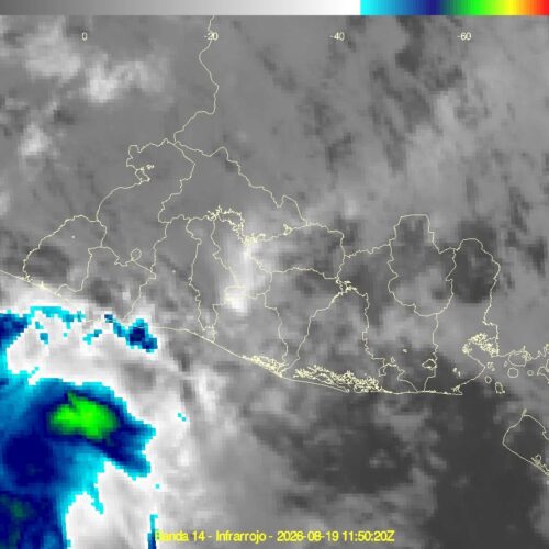 El @MedioAmbienteSV reporta una mañana estable en El Salvador: cielo parcialmente nublado, sin lluvias y temperaturas cálidas (hasta 38 °C en la zona oriental). Foto: @MedioAmbienteSV.