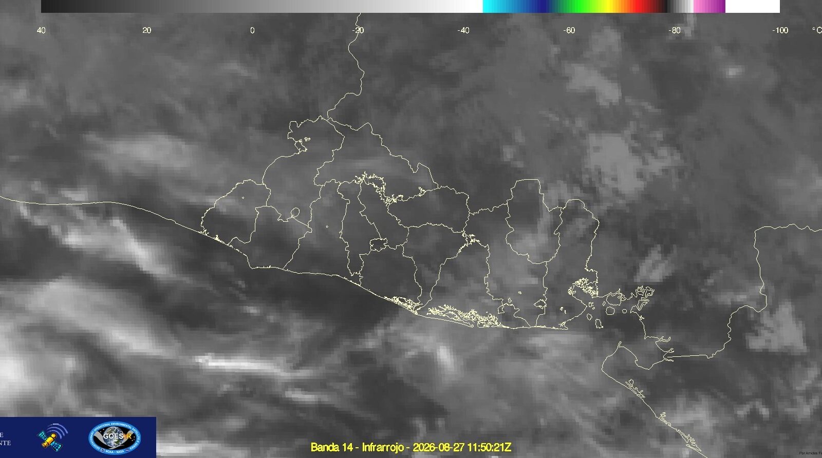 El MARN reporta una mañana seca en El Salvador con cielo poco nublado y temperaturas de hasta 38 °C. Sin lluvias previstas. Foto: @MedioAmbienteSV.