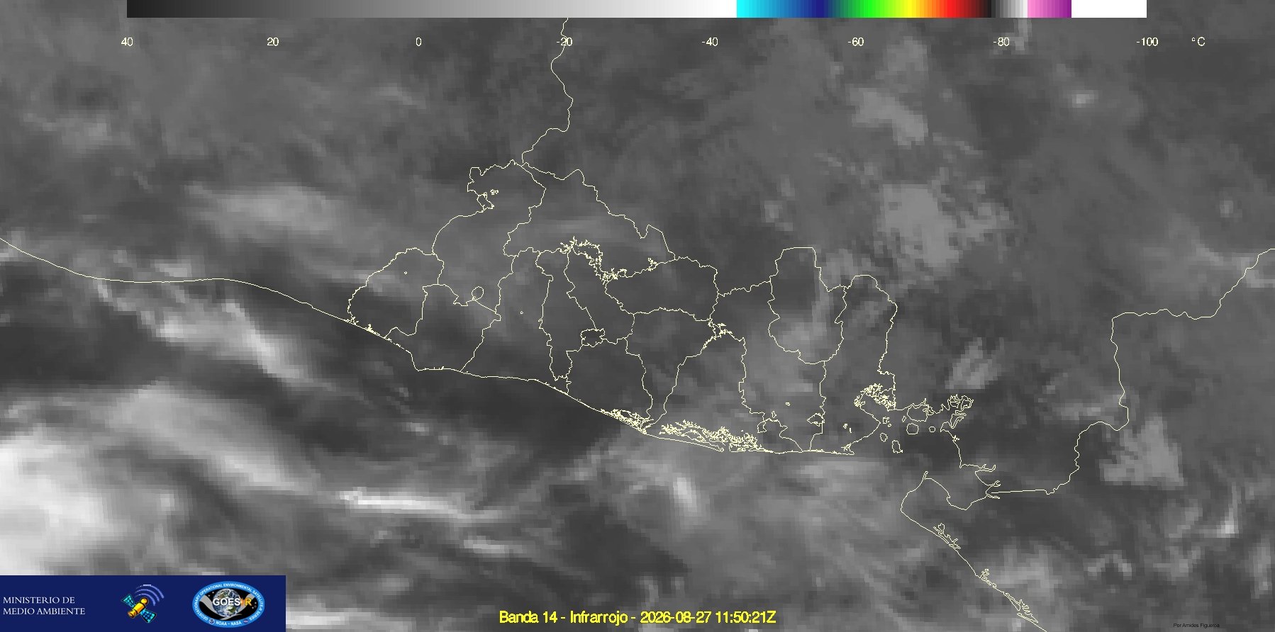 El MARN reporta una mañana seca en El Salvador con cielo poco nublado y temperaturas de hasta 38 °C. Sin lluvias previstas. Foto: @MedioAmbienteSV.