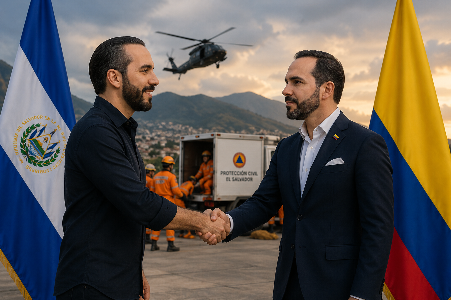 El presidente Nayib Bukele ofreció apoyo inmediato a Colombia tras el terremoto de magnitud 7.4. El Salvador está listo para enviar equipos de rescate, médicos y insumos. Foto: Ilustración.