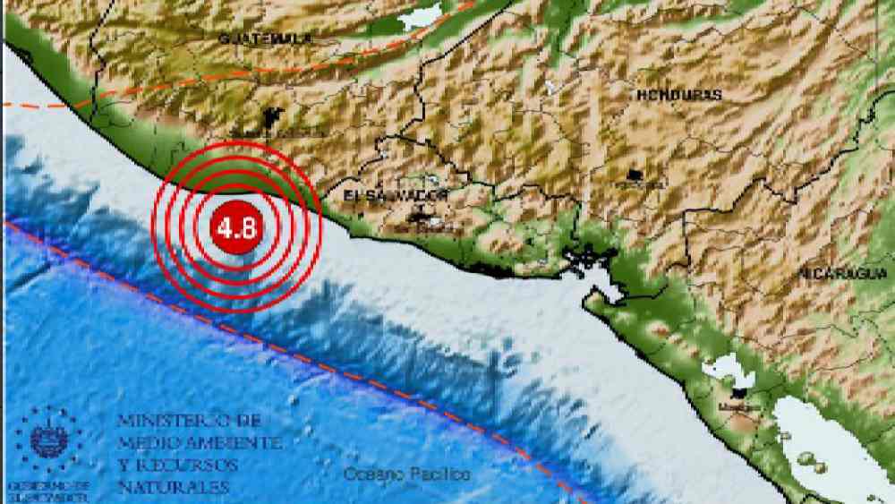 El Ministerio de Medio Ambiente monitorea la actividad sísmica tras el sismo de magnitud 4.8 registrado frente a las costas de Guatemala. Foto: X / MARN