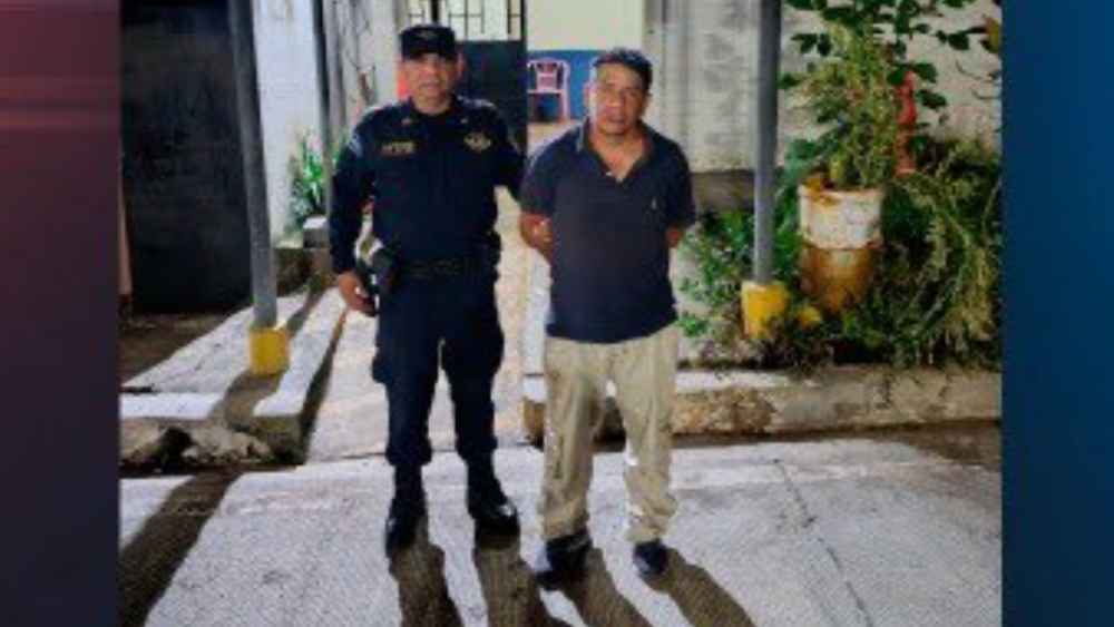 Joel Antonio Rodríguez Escobar, capturado en El Porvenir, Santa Ana Oeste, tras el ataque con arma blanca. Foto: PNC