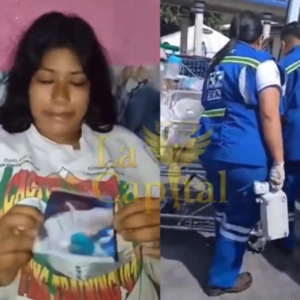 Ambulancia de cuidados intensivos del Sistema de Emergencias Médicas de El Salvador desplegada en territorio guatemalteco. Captura de pantalla.