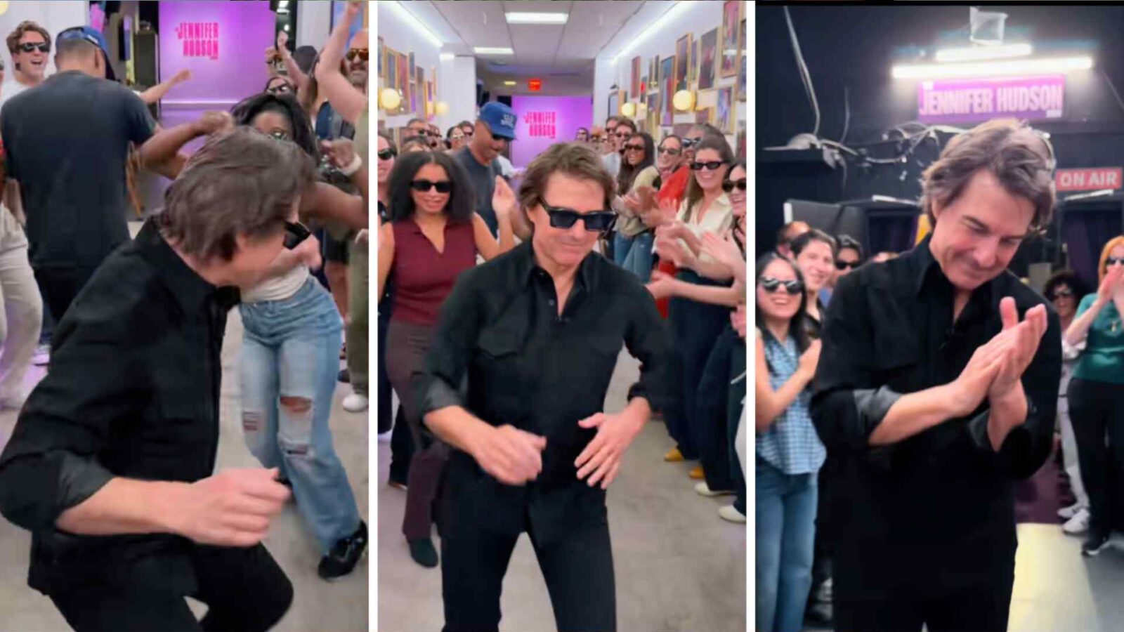 Tom Cruise sorprendió al equipo de The Jennifer Hudson Show bailando durante su paso por el “Spirit Tunnel”.