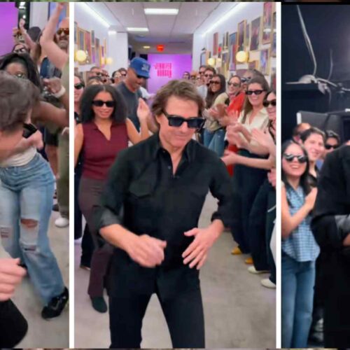 Tom Cruise sorprendió al equipo de The Jennifer Hudson Show bailando durante su paso por el “Spirit Tunnel”.