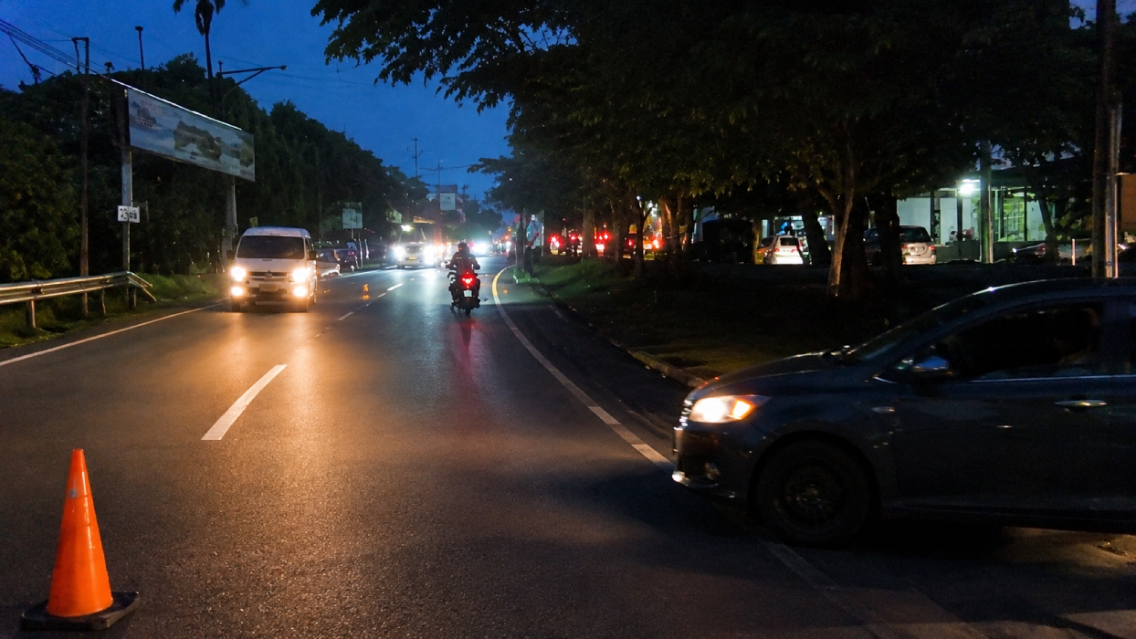 El VMT reporta tráfico controlado en principales arterias de El Salvador este 1 de septiembre. Carriles reversibles activados. Foto: @VMTElSalvador