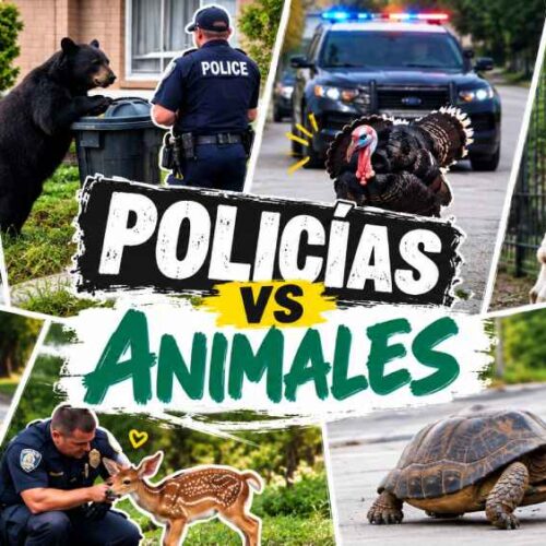 Policías y animales protagonizan encuentros inesperados en una recopilación de escenas curiosas y divertidas. Foto: Ilustración.