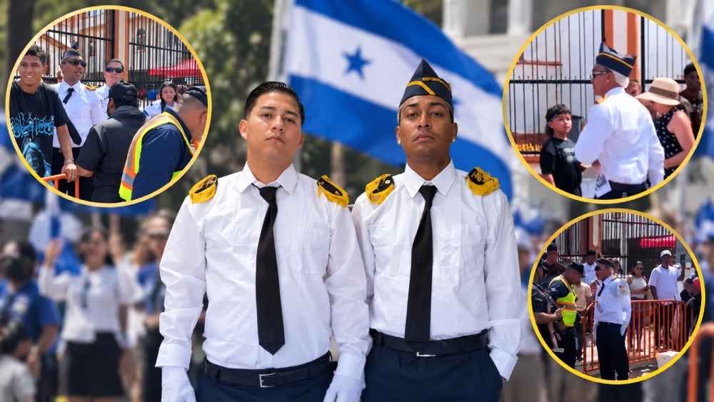 Supremo apareció vestido como cadete durante los desfiles patrios de La Ceiba, Honduras, antes de que personal municipal interviniera. Foto: Ilustración - Captura de pantalla.