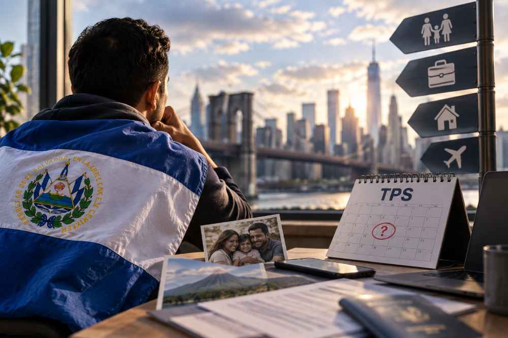 El TPS para salvadoreños continúa ofreciendo protección y autorización laboral mientras Estados Unidos mantiene pendiente una decisión definitiva sobre el programa. Foto: Ilustración.