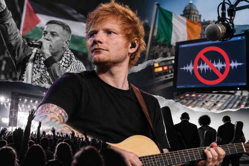 La gira de Sheeran continúa en Estados Unidos mientras crecen las reacciones por la salida de Macklemore y el retiro de otros artistas. Foto: Ilustración.