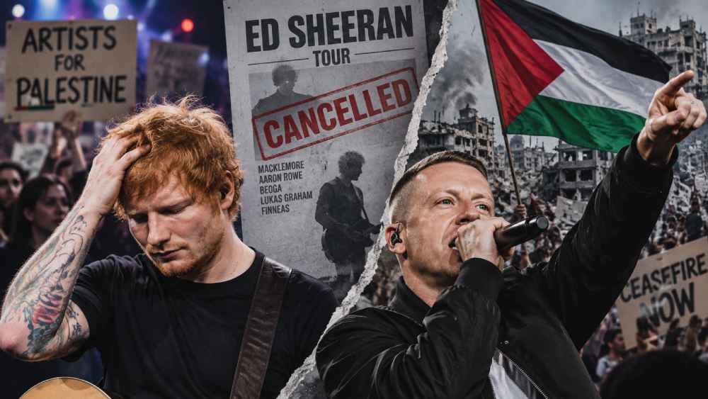 Ed Sheeran habló sobre Gaza durante su regreso a los escenarios en Filadelfia, tras varios días de controversia alrededor de su gira. Foto: Ilustración.