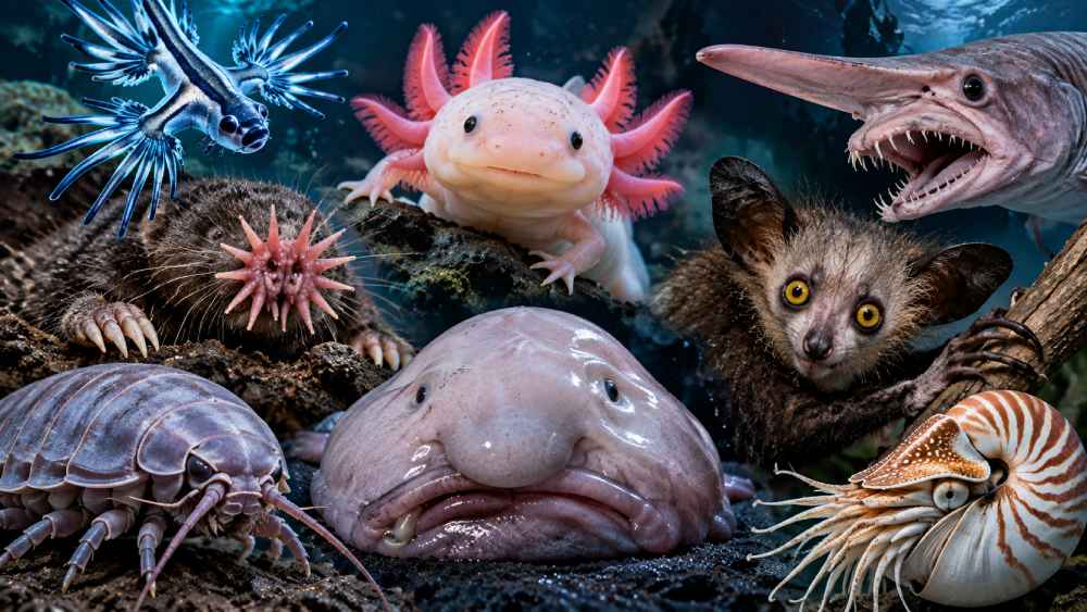Muchos de los animales extraños que parecen sacados de la ciencia ficción poseen características especializadas para sobrevivir en ambientes extremos. Foto: Ilustración.