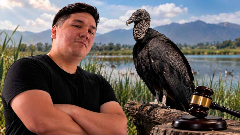 Kingteka quedó bajo investigación después de causar la muerte de un gallinazo de cabeza negra durante una transmisión en vivo en Perú. Foto: captura/redes sociales.