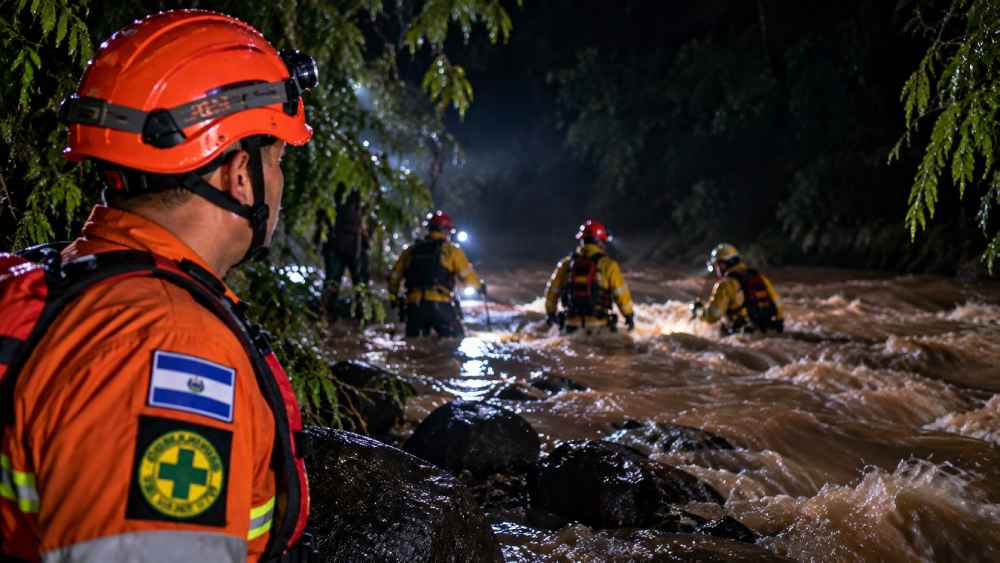 Equipos de socorro participaron en la búsqueda de una persona desaparecida en el río Sucio, en medio de un período de lluvias en El Salvador. Foto: Ilustración.