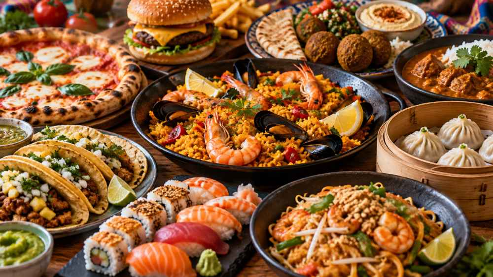 El festival Gastronómico Internacional reunirá el 3 de octubre sabores y expresiones culturales de diferentes países en la Gran Plaza de Galerías. Foto: Ilustración.