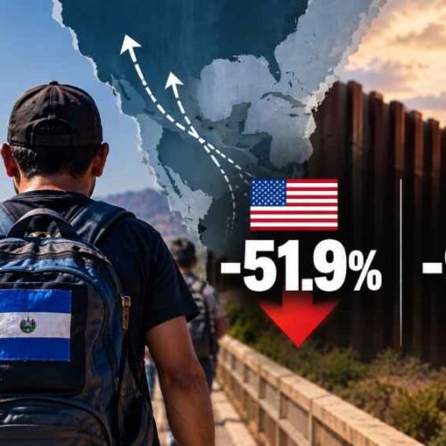 La migración salvadoreña por las rutas tradicionales hacia Estados Unidos registra una fuerte reducción durante 2026, según datos recopilados por la OIM. Foto: Ilustración.