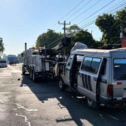 El tráfico de este jueves mantiene dispositivos del VMT en varios corredores de San Salvador y sus alrededores. Foto: Cortesía.