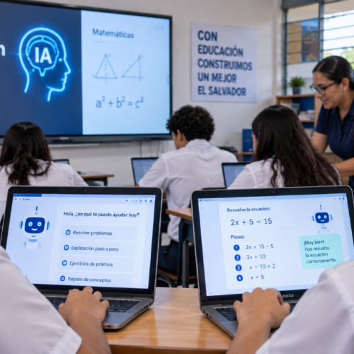 Estudiantes del sistema público interactúan con herramientas tecnológicas en las aulas del país. Foto: Ilustración.