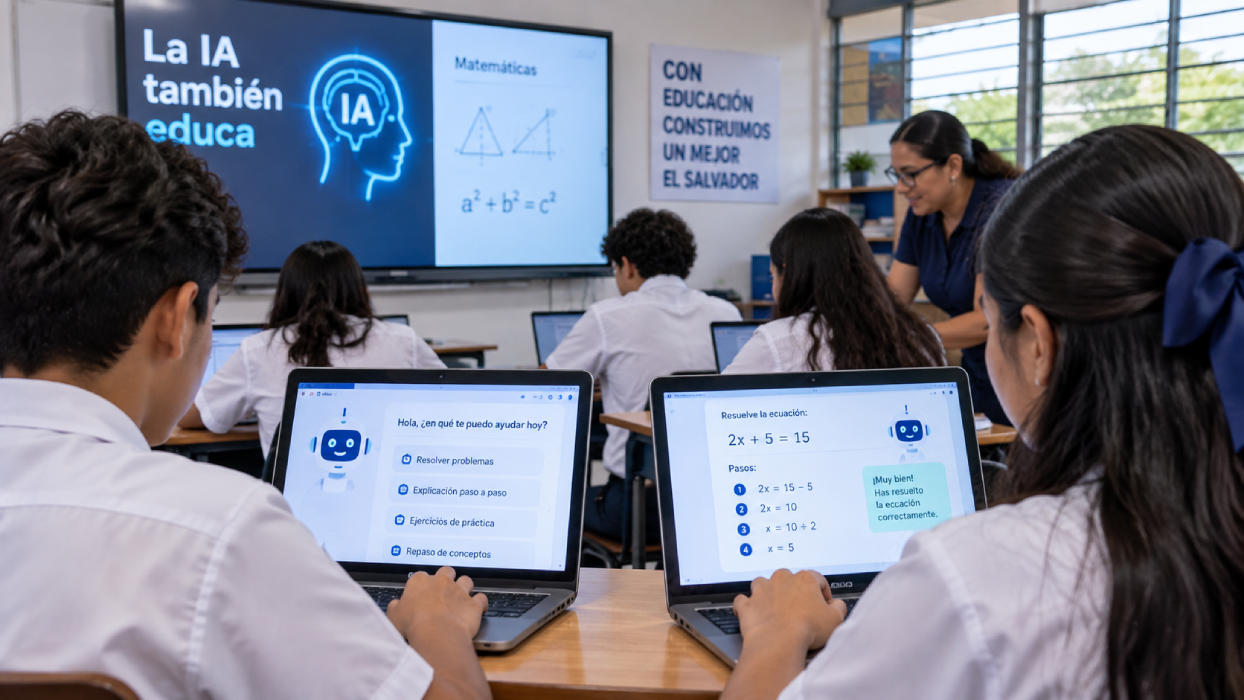 Estudiantes del sistema público interactúan con herramientas tecnológicas en las aulas del país. Foto: Ilustración.