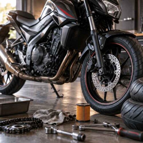 El mantenimiento periódico de una motocicleta puede prevenir desgaste prematuro en componentes como motor, transmisión, batería y neumáticos. Foto: Ilustración.