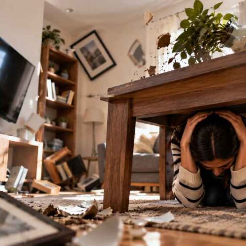 Asegurar muebles y retirar objetos pesados de lugares elevados puede reducir riesgos durante un sismo. Foto: Ilustración.