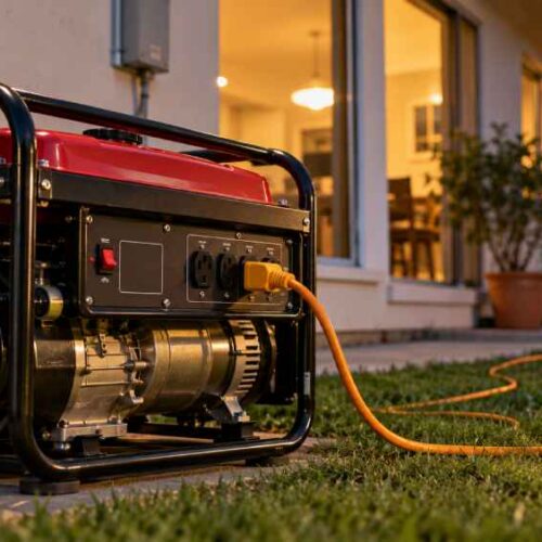 Un generador portátil debe utilizarse en exteriores y lejos de puertas, ventanas y ventilaciones para reducir el riesgo de monóxido de carbono. Foto: Ilustración.