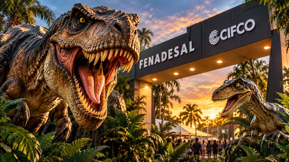 Los dinosaurios serán el eje de CIFCO Jurásico, que tendrá nueve fechas en FENADESAL entre octubre y noviembre. Foto: Ilustración.