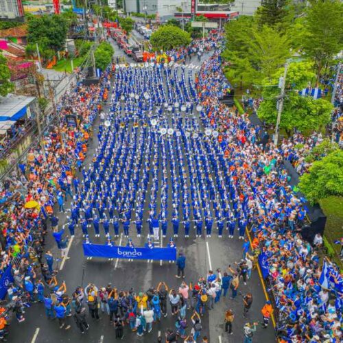 El desfile de Independencia comenzará en la plaza Salvador del Mundo y finalizará en el parque Cuscatlán. Foto: @SecPrensaSV.