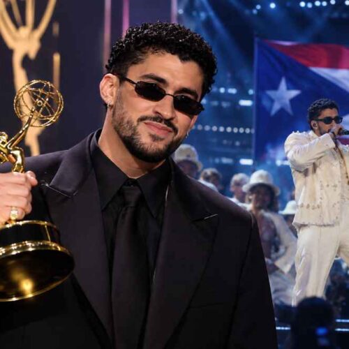 Bad Bunny obtuvo su primer Emmy como productor del espectáculo de medio tiempo del Super Bowl LX, cuya producción ganó siete estatuillas. Foto: Ilustración.