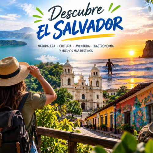 Vista panorámica de un destino turístico natural en El Salvador. Foto: Ilustración.