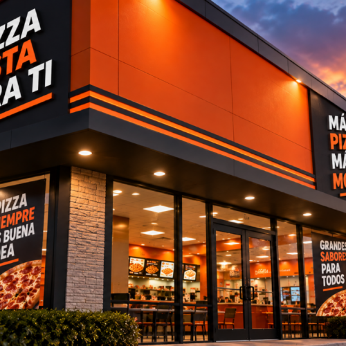 Una popular cadena de pizzas convirtió un apodo nacido en redes sociales en parte de una campaña que rápidamente llamó la atención en México. Foto: Ilustración.