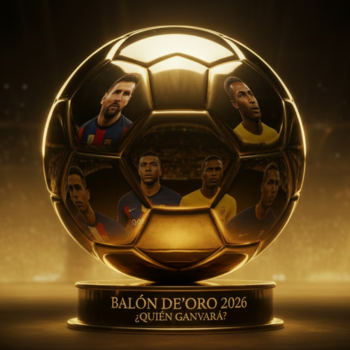 Pie de foto: Lionel Messi, Kylian Mbappé y Lamine Yamal aparecen entre las grandes figuras nominadas al Balón de Oro 2026. Foto: Ilustración.