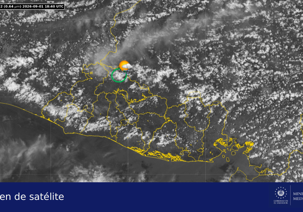 Se esperan tormentas eléctricas dispersas en la zona norte y cordilleras del país durante el transcurso de la tarde. Foto: @MedioAmbienteSV.