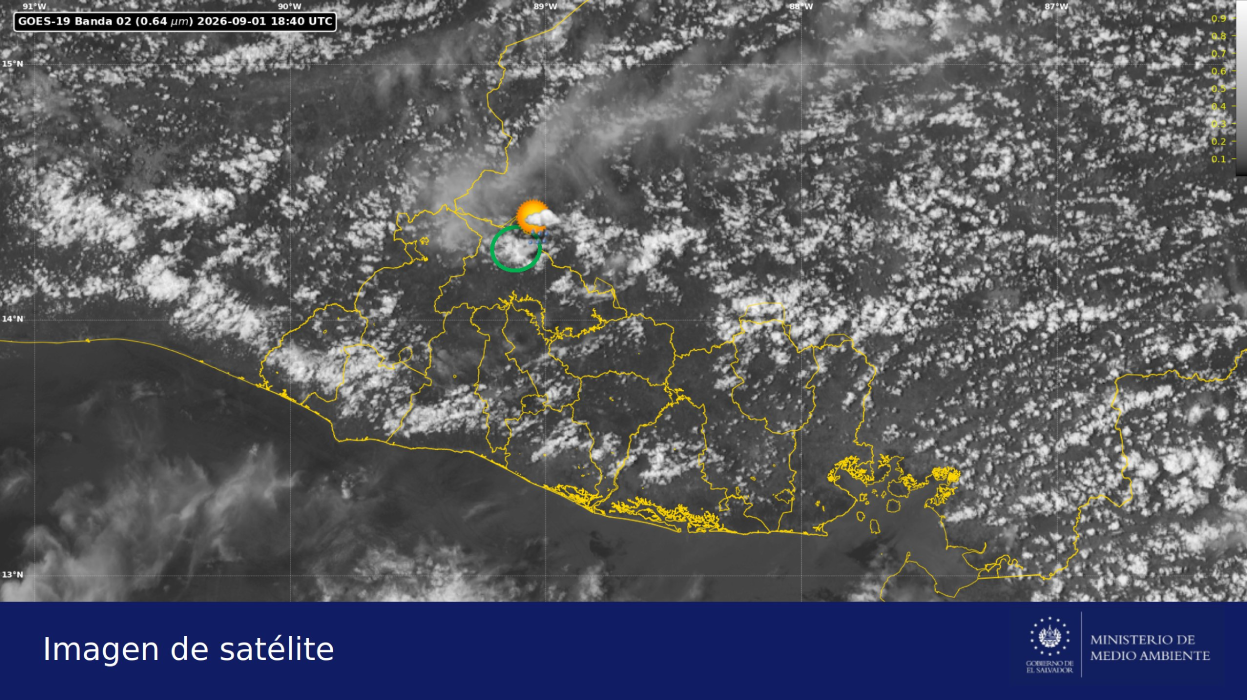 Se esperan tormentas eléctricas dispersas en la zona norte y cordilleras del país durante el transcurso de la tarde. Foto: @MedioAmbienteSV.