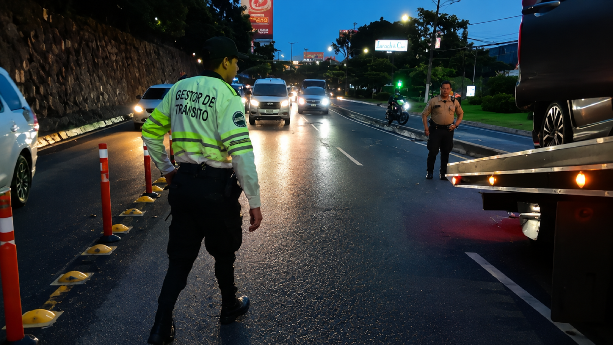 El VMT reporta congestiones en la Panamericana y autopista a Comalapa, además de un árbol caído en Ciudad Arce. Carriles reversibles activados. Foto: @VMTElSalvador