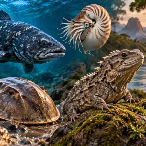 Los llamados “fósiles vivientes” conservan características asociadas con linajes muy antiguos, aunque las especies actuales también han seguido evolucionando. Imagen: Ilustración.