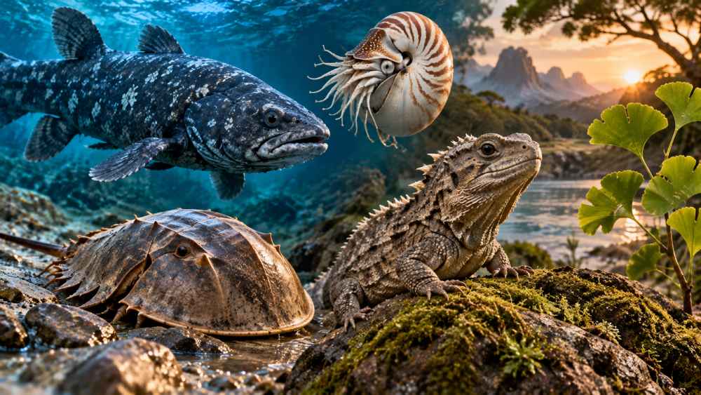 Los llamados “fósiles vivientes” conservan características asociadas con linajes muy antiguos, aunque las especies actuales también han seguido evolucionando. Imagen: Ilustración.