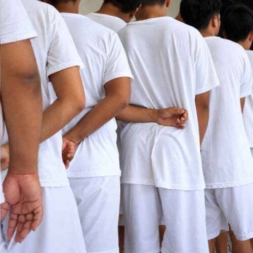 Seis personas fueron condenadas a 20 años de cárcel por extorsión agravada contra una víctima de Apopa. Foto: Órgano Judicial.