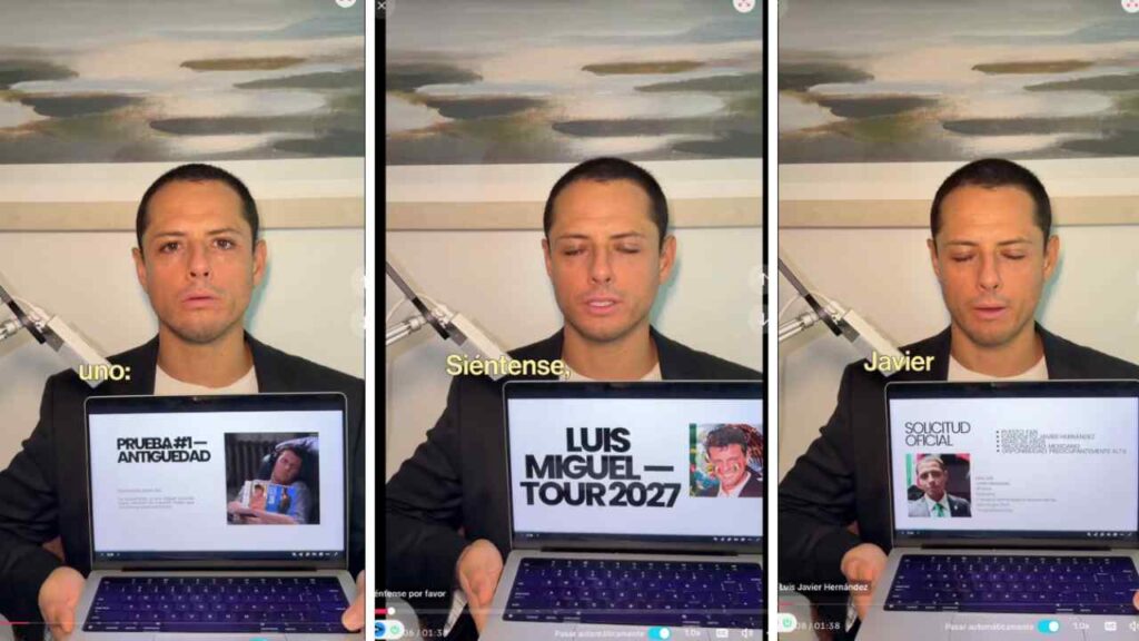 Chicharito Hernández convirtió su admiración por Luis Miguel en una “solicitud de empleo” para acompañarlo como fan durante su Tour 2027. Captura de pantalla