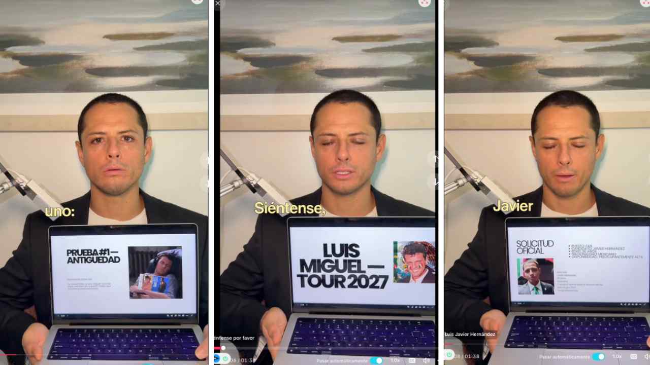 Chicharito Hernández convirtió su admiración por Luis Miguel en una “solicitud de empleo” para acompañarlo como fan durante su Tour 2027. Captura de pantalla