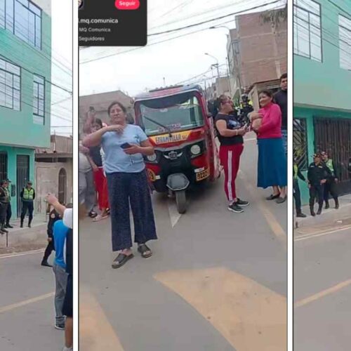 Decenas de personas se concentran frente a una vivienda vinculada al pastor investigado por presunto abuso sexual en Ventanilla, Perú. Captura de pantalla