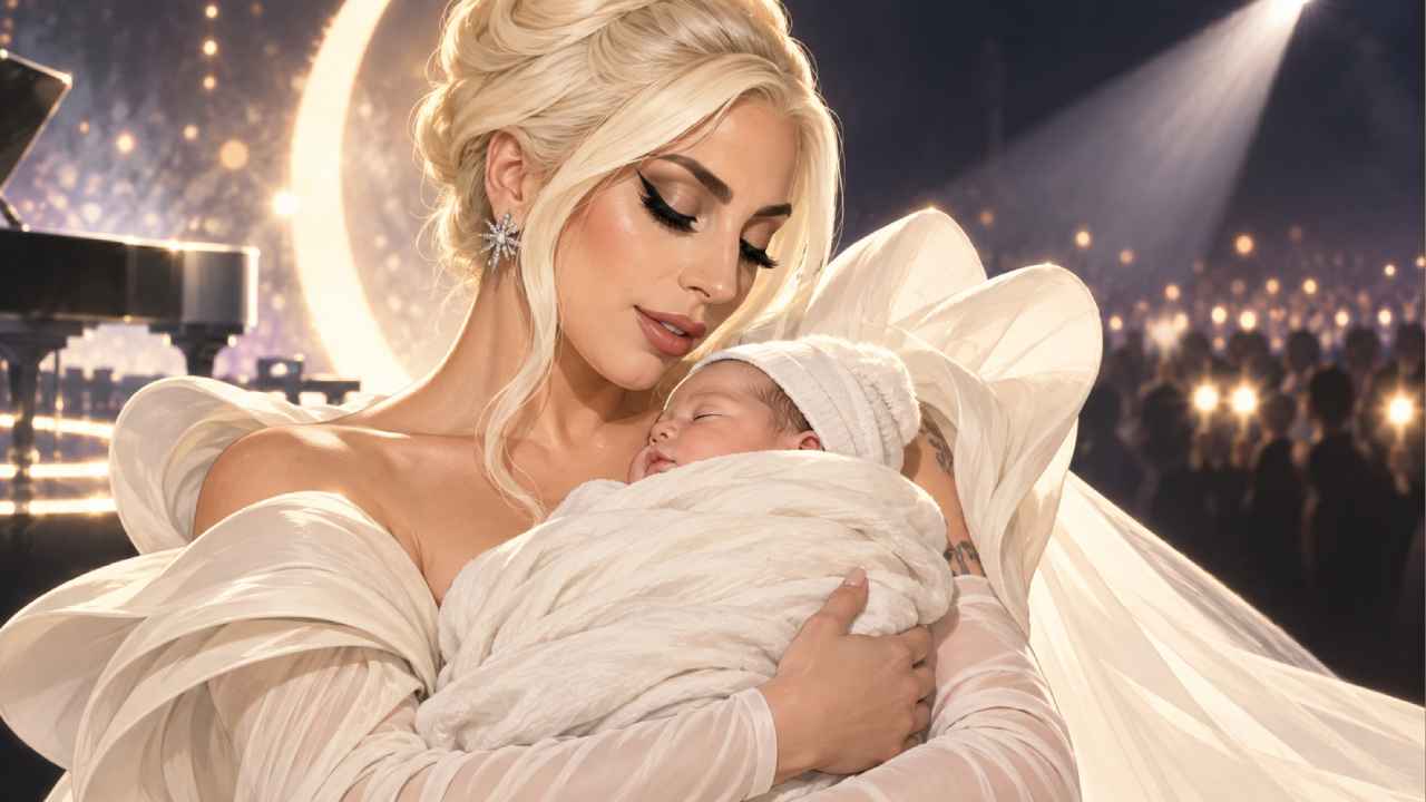 Lady Gaga y Michael Polansky se convirtieron en padres por primera vez después de varios años de relación y un compromiso anunciado en 2024. Ilustración.