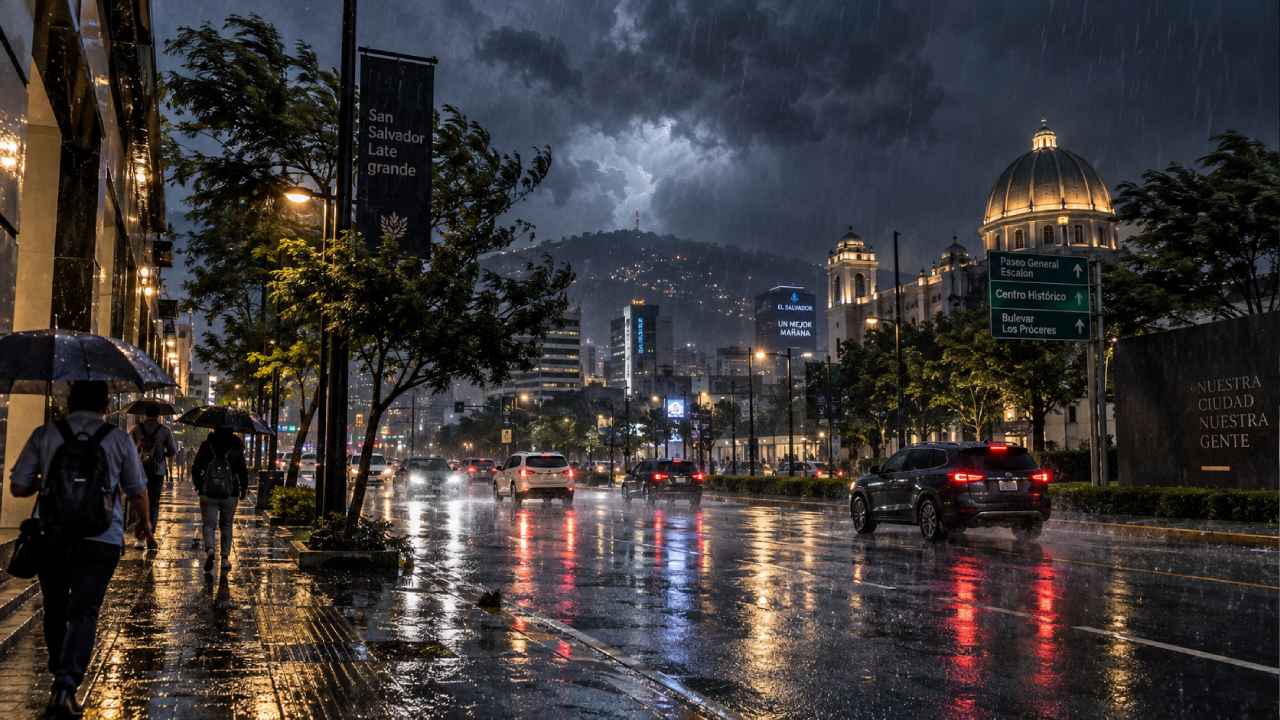 Las tormentas continuarán desplazándose durante la noche hacia San Salvador, La Libertad, occidente y otros sectores del país. Imagen ilustrativa.