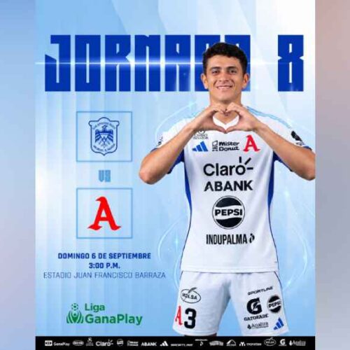 Afiche oficial de Alianza F.C. para el partido de la Jornada 8 ante C.D. Águila en San Miguel.