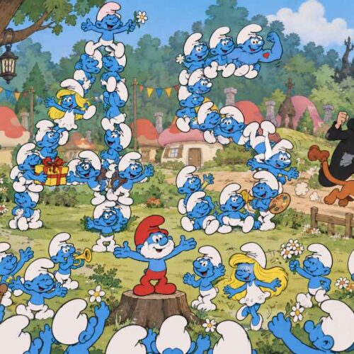 Los Pitufos debutaron en la televisión estadounidense el 12 de septiembre de 1981 y permanecieron durante nueve temporadas.