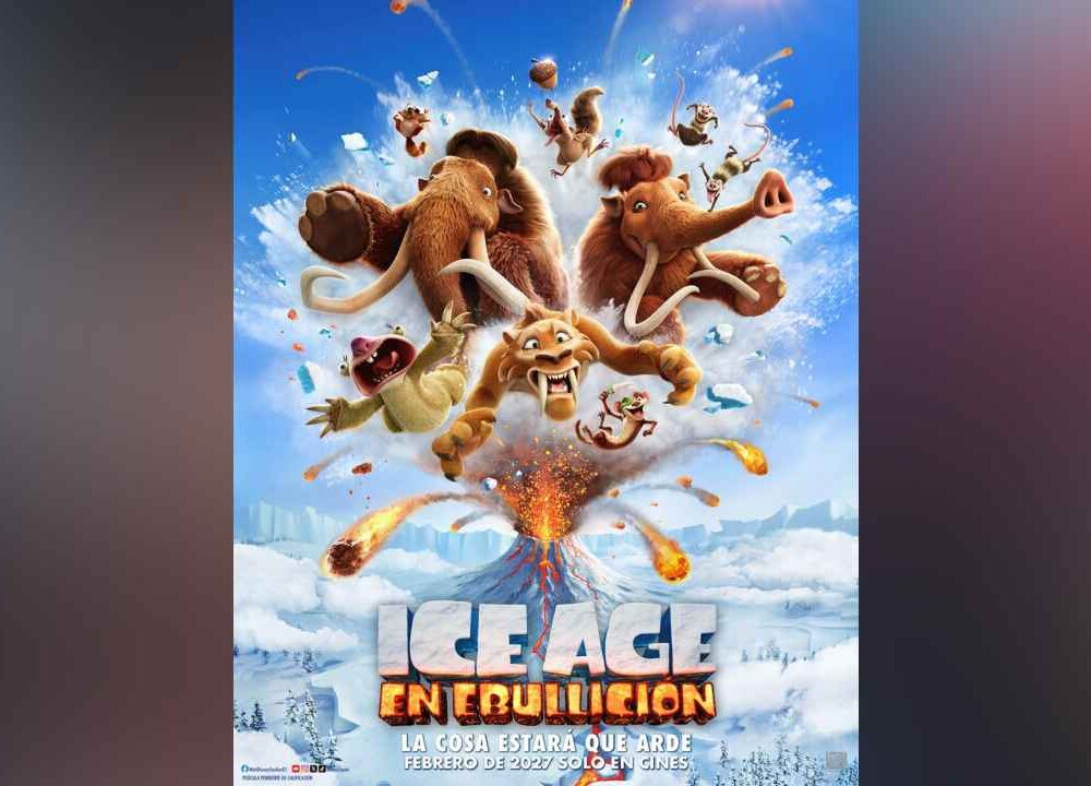 La Era de Hielo regresará al cine en febrero de 2027 con Manny, Sid, Diego, Ellie, Buck y Scrat. Cortesía.