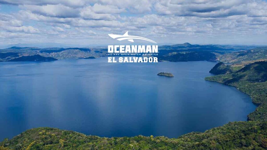 Oceanman El Salvador tendrá competencias de natación en aguas abiertas en el lago de Ilopango los días 17 y 18 de octubre de 2026. Foto: cortesía